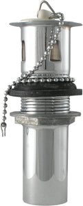 LDR Industries 505 6440 Plated Brass Lavatory Pop Up Plug, 1-1/4" x 5"