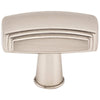 1-9/16" Overall Length Satin Nickel Rectangle Delgado Cabinet Knob (Tomlin)