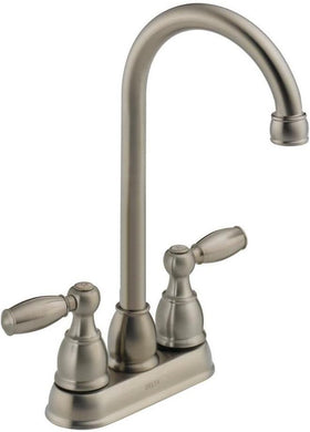 Delta Recertified B28911LF-SS-R Foundations 2 Handle Bar Faucet Stainless Steel