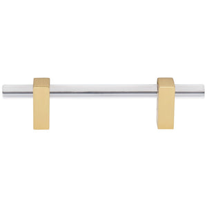 96 mm Center-to-Center Brushed Gold Spencer Cabinet Bar Pull
