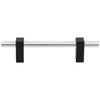 Tirador de barra para gabinete Spencer negro mate de centro a centro de 96 mm