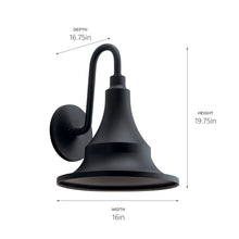 Load image into Gallery viewer, Kichler Lighting - 59056BKT - Hampshire - 1 Light Large Outdoor Wall Mount - With Coastal Inspirations - 19.75 Inches Tall By 16 Inches Wide