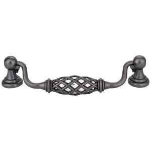 128 mm Center-to-Center Gun Metal Birdcage Tuscany Drop & Ring Pull #749-128DACM
