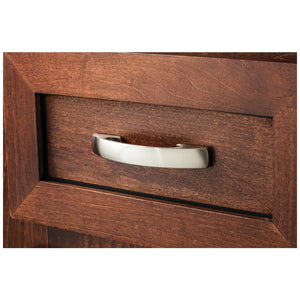 3" Center-to-Center Satin Nickel Arched Strickland Cabinet Pull, #771-3SN