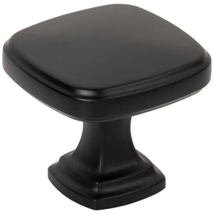 1-3/8" Overall Length Matte Black Fontana Cabinet Knob #782MB
