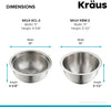 Kraus Mixing Bowl and Colander Kitchen Accessories Set, BAC-100