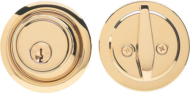 STERLING SINGLE CYLINDER DEADBOLT IN BRUSHED POLISHED BRASS #D160-PVD