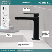 Cargar imagen en el visor de la galería, PEERLESS - Grifo monomando para lavabo XANDER® #P1519LF-BL