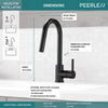 PEERLESS - PRECEPTÂ® Single-Handle Pull-Down Kitchen Faucet #P188152LF-BL