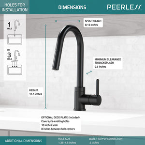 PEERLESS - PRECEPT® Single-Handle Pull-Down Kitchen Faucet #P188152LF-BL