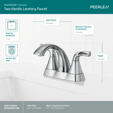 Cargar imagen en el visor de la galería, PEERLESS - Grifo para lavabo central con dos manijas PARKWOOD® #P2535LF