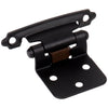 Bisagra superpuesta tradicional de 1/2" con tornillos - Negro mate