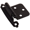 Bisagra superpuesta tradicional de 1/2" con tornillos - Negro mate