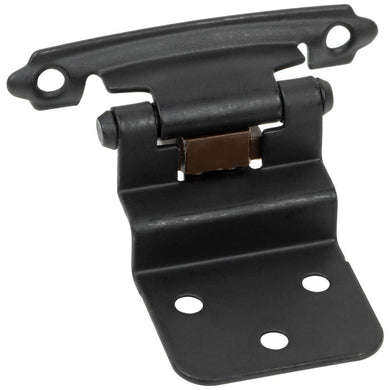 Bisagra empotrada tradicional de 3/8” con ala de marco semioculta - Negro mate