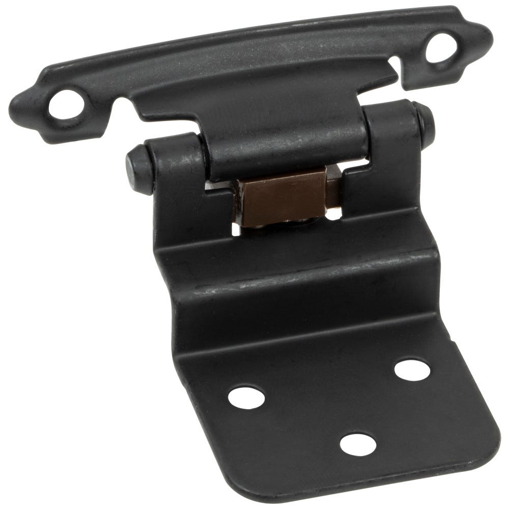Traditional 3/8” Inset Hinge with Semi-Concealed Frame Wing - Matte Black