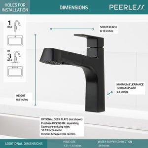 PEERLESS - Grifo de cocina extraíble monomando XANDER® #P6919LF-BL