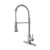 WASSERMAN - Grifo de cocina de resorte SS con rociador y placa de cubierta #S1500123