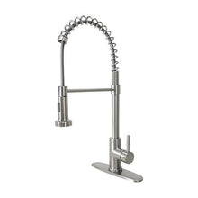 Cargar imagen en el visor de la galería, WASSERMAN - SS Spring Kitchen Faucet with Sprayer &amp; Deck Plate #S1500123