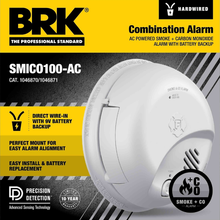 Cargar imagen en el visor de la galería, BRK - Smoke and Carbon Monoxide Alarm - Detects Flaming Fires and/or CO Hazard #SMIC0100-AC
