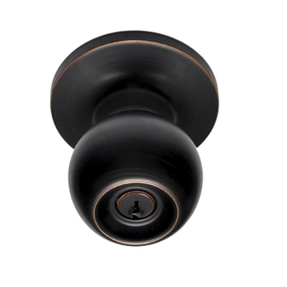 BHP - 10511DB Marina Ball Keyed Entry Knob in Dark Bronze