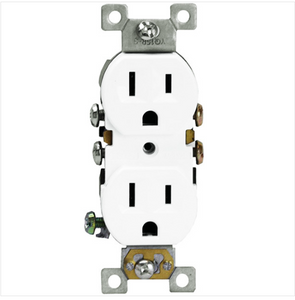 15 Amp - Duplex Receptacle White - 125 Volt - Enerlites 61580-W