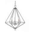 HD-1555-I Marin 3-Light Polished Chrome Chandelier with Crystal Accents