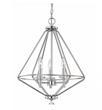 Load image into Gallery viewer, HD-1555-I Marin 3-Light Polished Chrome Chandelier with Crystal Accents