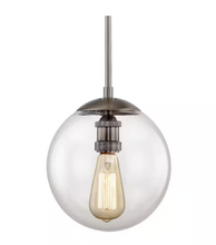 Load image into Gallery viewer, HD-1611HN 9 in. 1-Light Historic Nickel Globe Pendant with Vintage Bulb Included