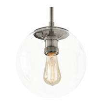 Load image into Gallery viewer, HD-1611HN 9 in. 1-Light Historic Nickel Globe Pendant with Vintage Bulb Included