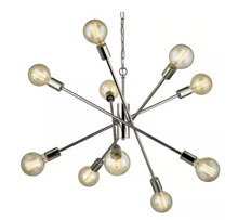 Load image into Gallery viewer, Fife 10-Light Polished Nickel Sputnik Chandelier with G30 Vintage Bulbs