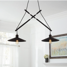 Load image into Gallery viewer, Halstead 2-Light Vintage Bronze Linear Island Pendant