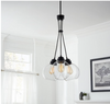 Kent 3-Light Aged Bronze Chandelier with Clear Glass Globes