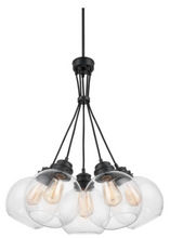 Load image into Gallery viewer, Kent 5-Light Aged Bronze Chandelier with Clear Glass Globes
