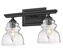 Load image into Gallery viewer, Ballantyne 2-Light Aged Bronze Sconce with Clear Insulator Glass
