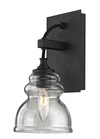 allen + roth Muncie 5.38-in W 1-Light Corsican Bronze Transitional Wall Sconce