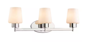 Buxton 3-Light Polished Nickel Bath Light