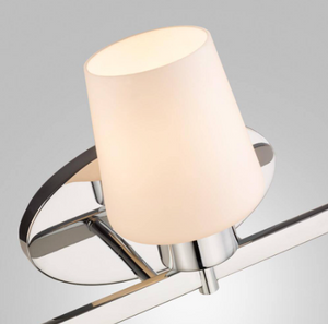 Lámpara de baño Buxton de 3 luces de níquel pulido