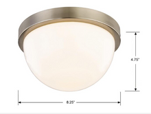 Load image into Gallery viewer, allen + roth Luna 8.25-in Satin Nickel LED Flush Mount Light