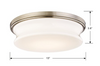 Allen + Roth Drift Luz LED empotrada de níquel satinado de 13 pulgadas