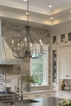 Progress Lighting - Whisp Collection 6-Light Graphite Farmhouse Chandelier Light #P400030-143 (SOLD IN STORE ONLY)