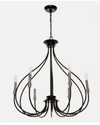 Progress Lighting - Whisp Collection 6-Light Graphite Farmhouse Chandelier Light #P400030-143 (SOLD IN STORE ONLY)