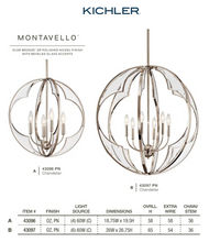 Load image into Gallery viewer, Montavello 6 Light Medium Chandelier by Kichler - 43097PN