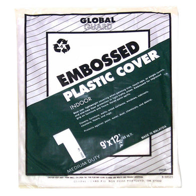 9′ x 12′ Premier Paint Roller 26040 Global Guard Embossed Plastic Dropcloth 1-Mil