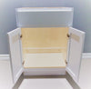 24" POLAR WHITE VANITY SINK BASE, 2 DOORS, 1 FALSE FRONT (For Sale In Store Only)