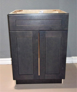 24" SLATE FINISH VANITY SINK BASE, 2 DOORS, 1 FALSE FRONT (For Sale In Store Only"