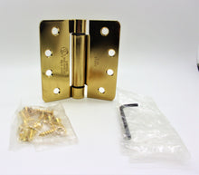 Load image into Gallery viewer, Bright Brass 1/4&quot; Radius Adjustable Self Closing Spring Hinge 125640306