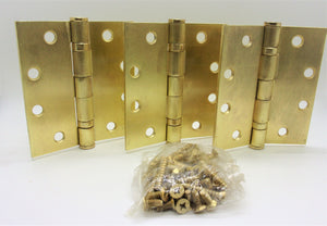 Pack of (3) 4 1/2" x 4" Ball Bearing Square Corner Surface Mount Hinges