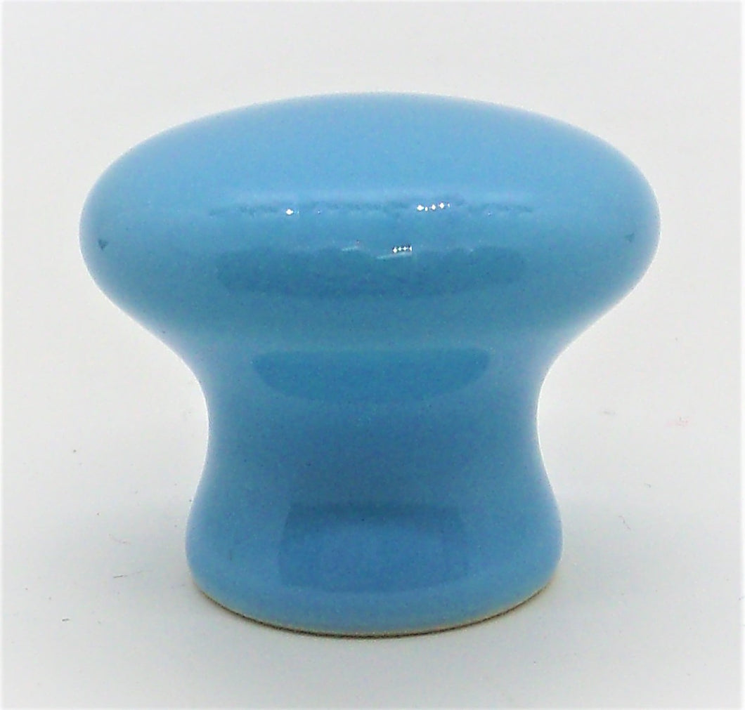 Styleselections Perilla de gabinete redonda azul claro de 1-1/4