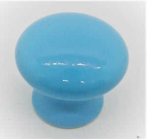 Styleselections 1-1/4" Light Blue Round Cabinet Knob- 228183