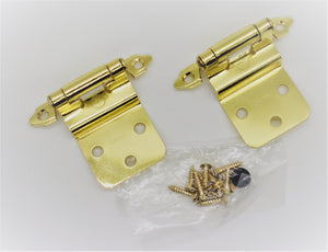 LG Sourcing 2-Pack 3/8" Self-Close Hinge, Brass Surface #90390